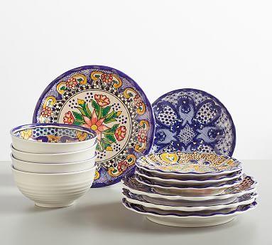 Del Sol Melamine 12-Piece Dinnerware Set