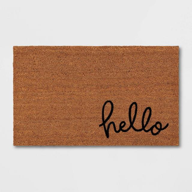 Hello Cursive Doormat Black - Threshold™