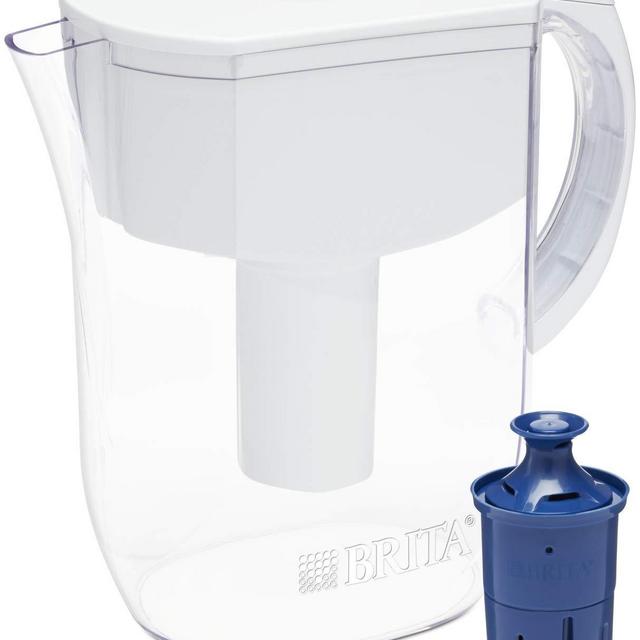 Brita Water Pitcher with 1 Longlast Filter, Large 10 Cup, White