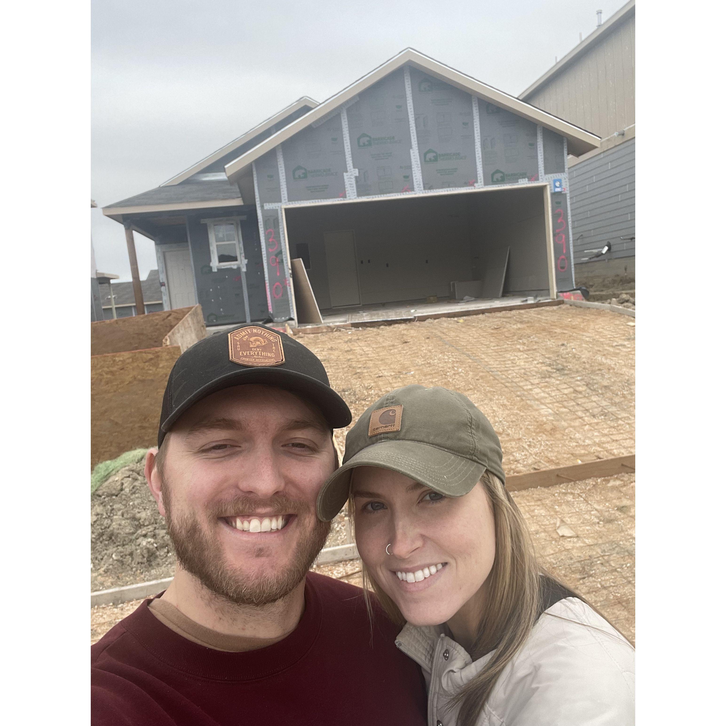 When our house was first getting built we'd drive by it everyday...ha!