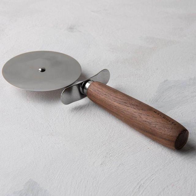 Gristmill Collection Walnut Handle Pizza Cutter - Magnolia