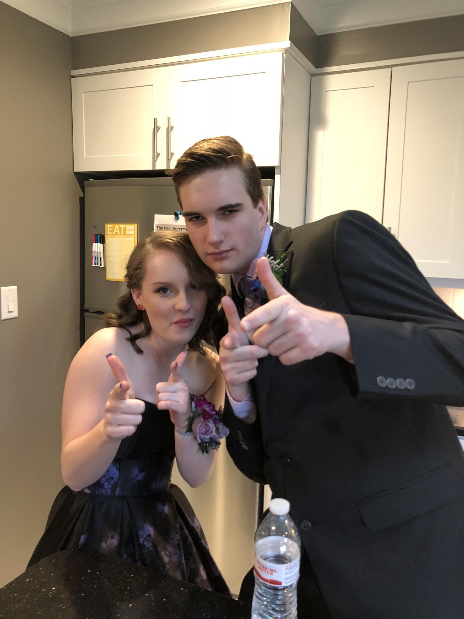 A funny picture from prom in 2018.