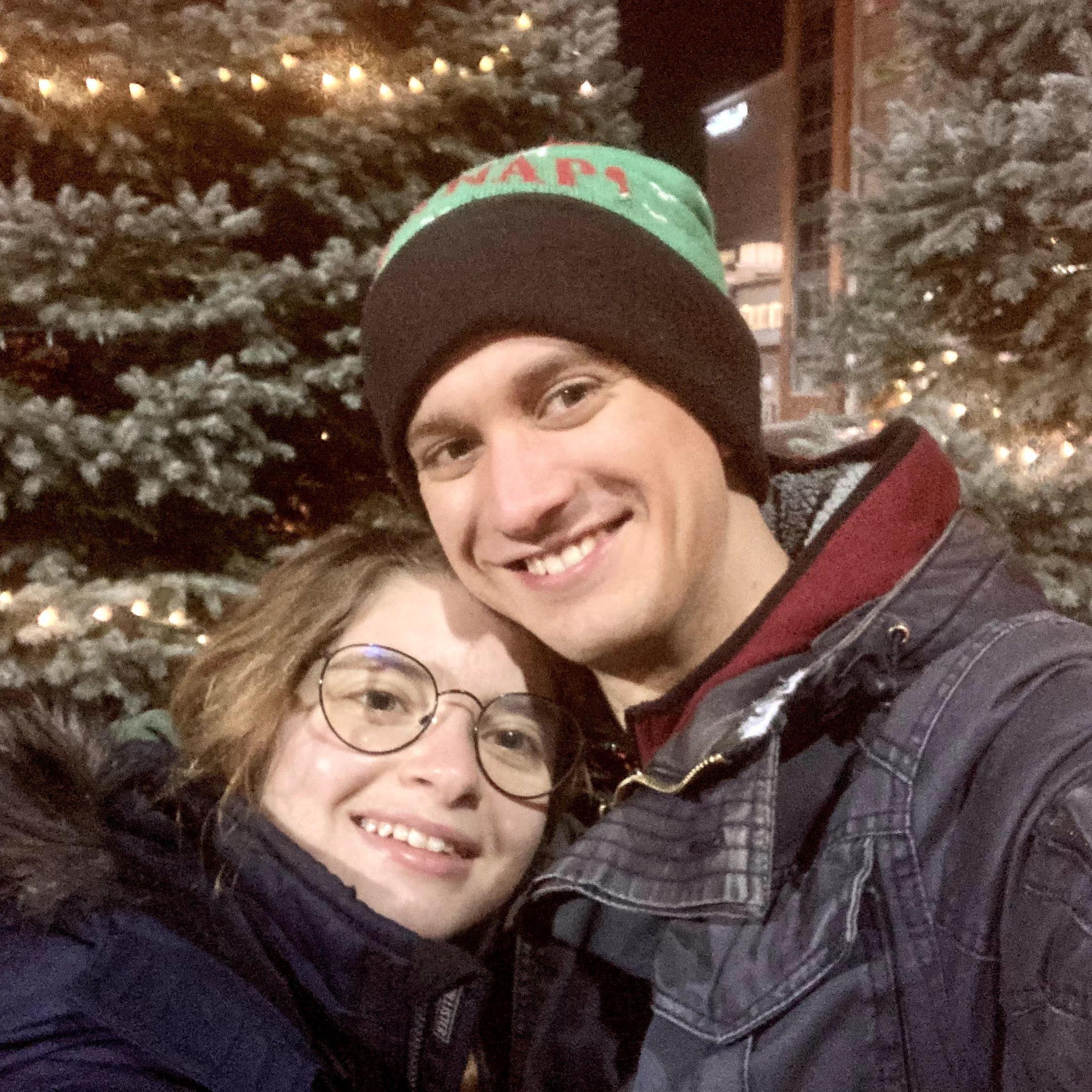 Our second post ice skating selfie. January 2021.