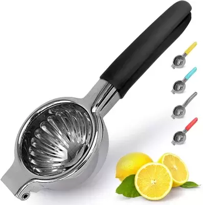 Zulay Kitchen Heavy Duty Lemon Squeezer - Silver