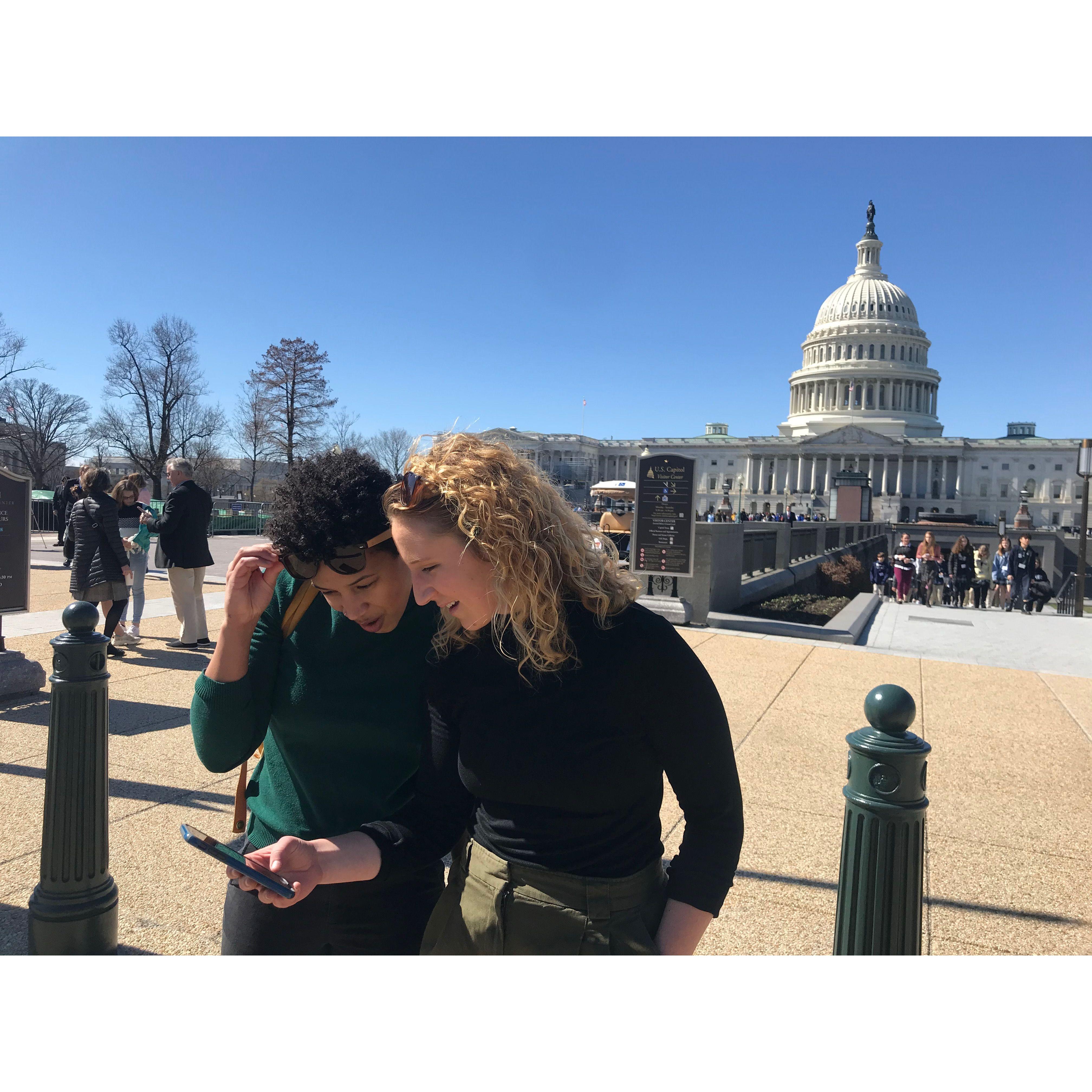 Lost in DC. A representative photo of how we look trying to navigate when traveling.