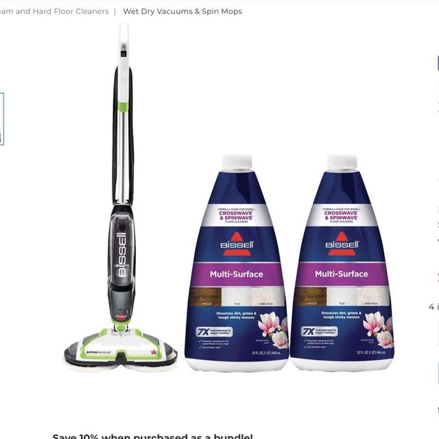 Bissell SpinWave Spray Mop Bundle