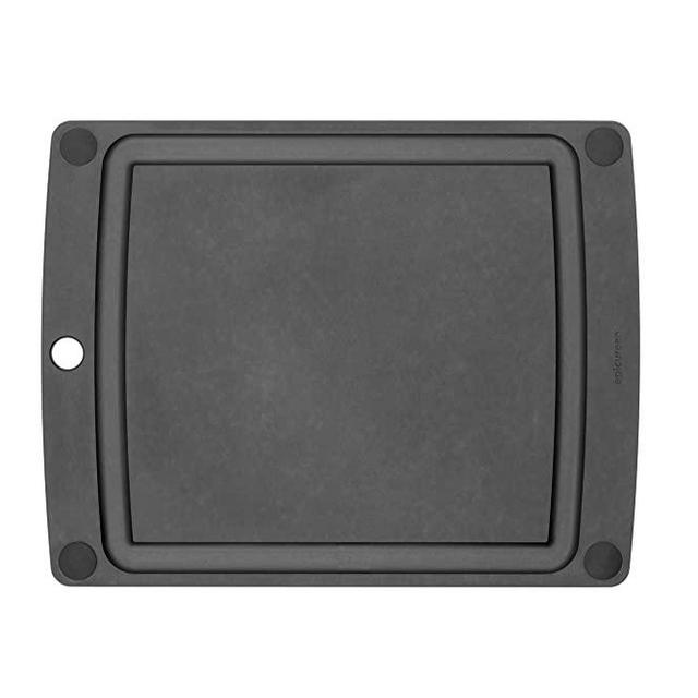 Epicurean All-In-One Cutting Board with Non-Slip Feet and Juice Groove, 14.5" × 11.25", Slate/Black