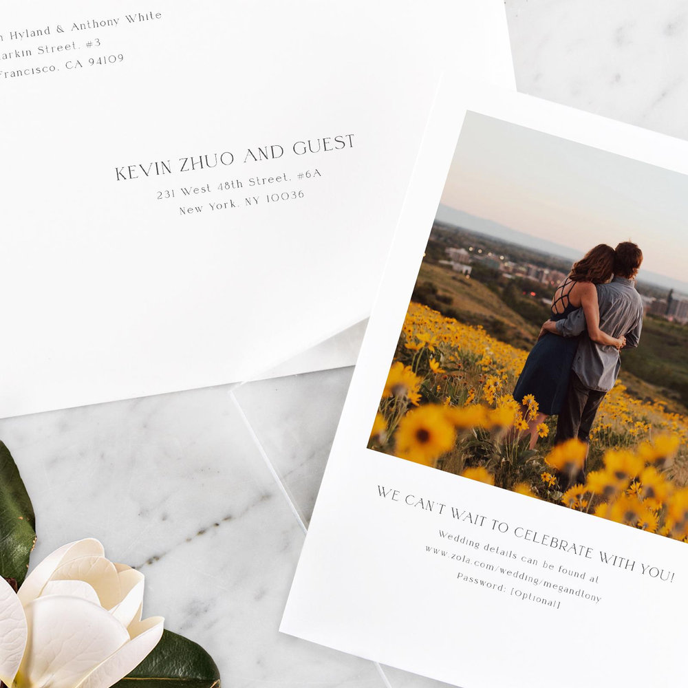 Hodgson Portrait | Off-White | Zola Wedding Invitations