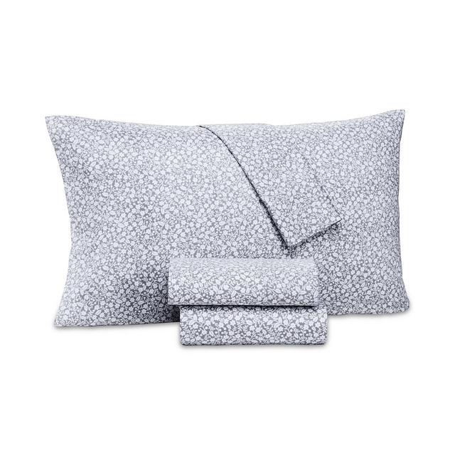 Charter Club Damask Designs Supima Cotton 550-Thread Count 4-Pc. Floral-Print King Sheet Set, Created for Macy's