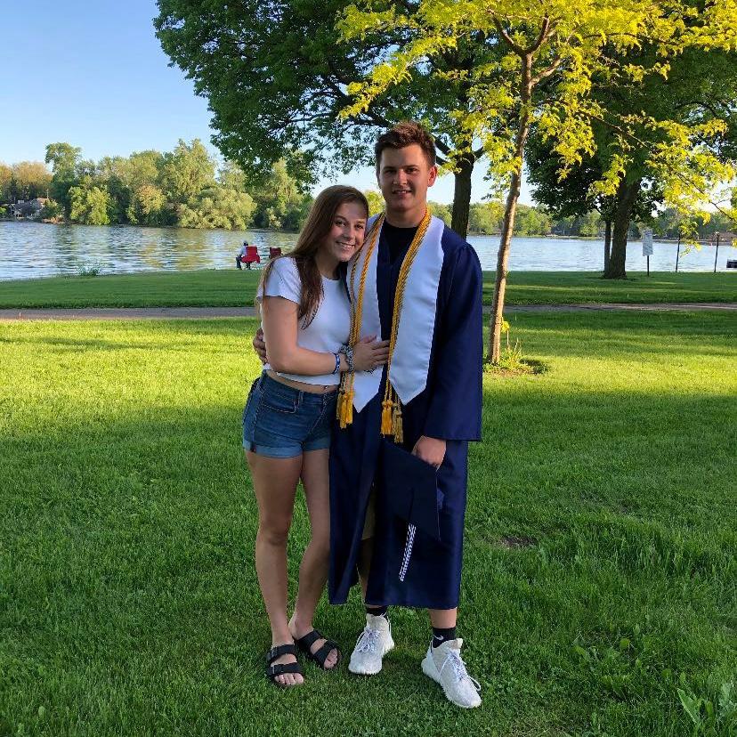 Josh’s high school COVID “graduation”