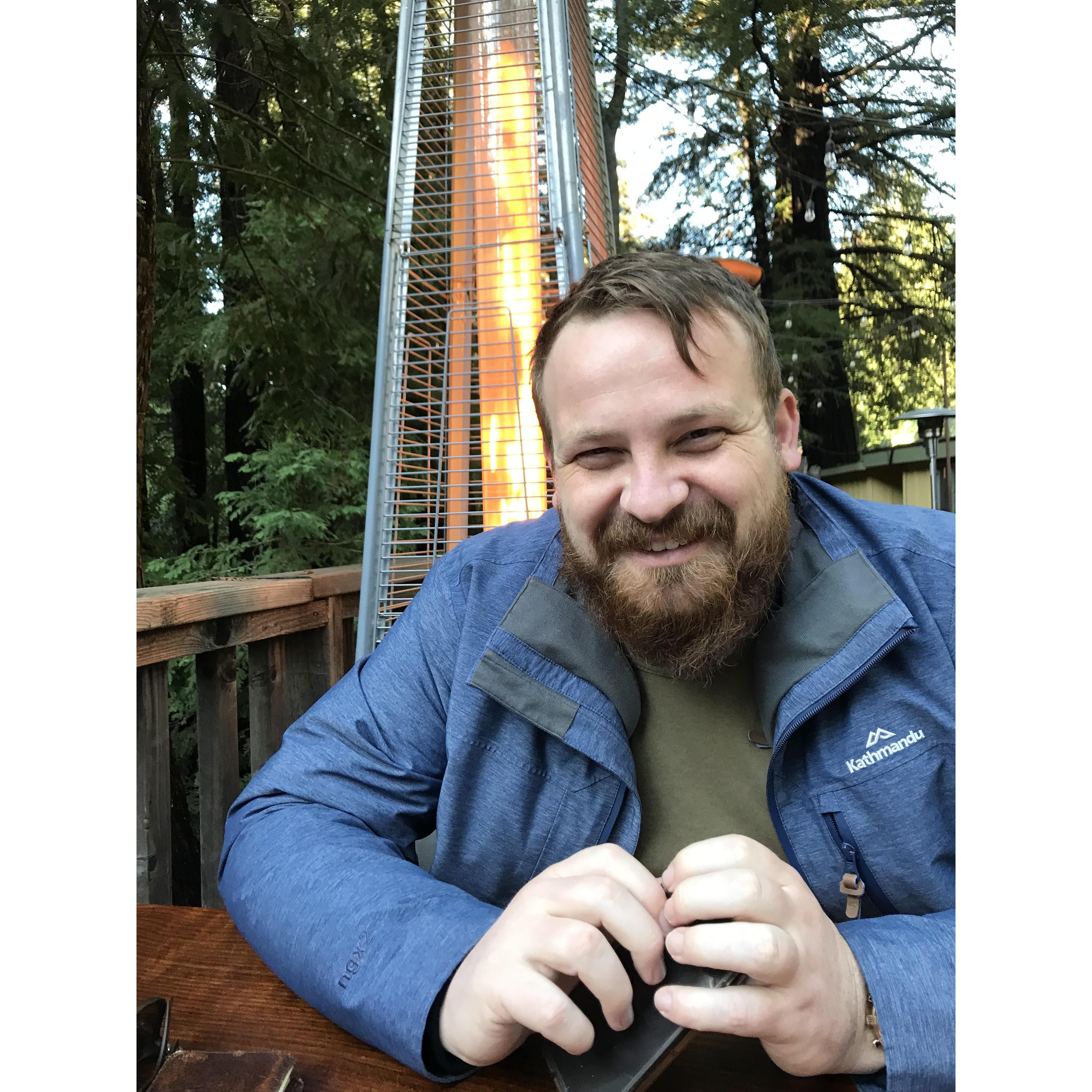 A rare photo of Jono's teeth. Big Sur, CA 2021