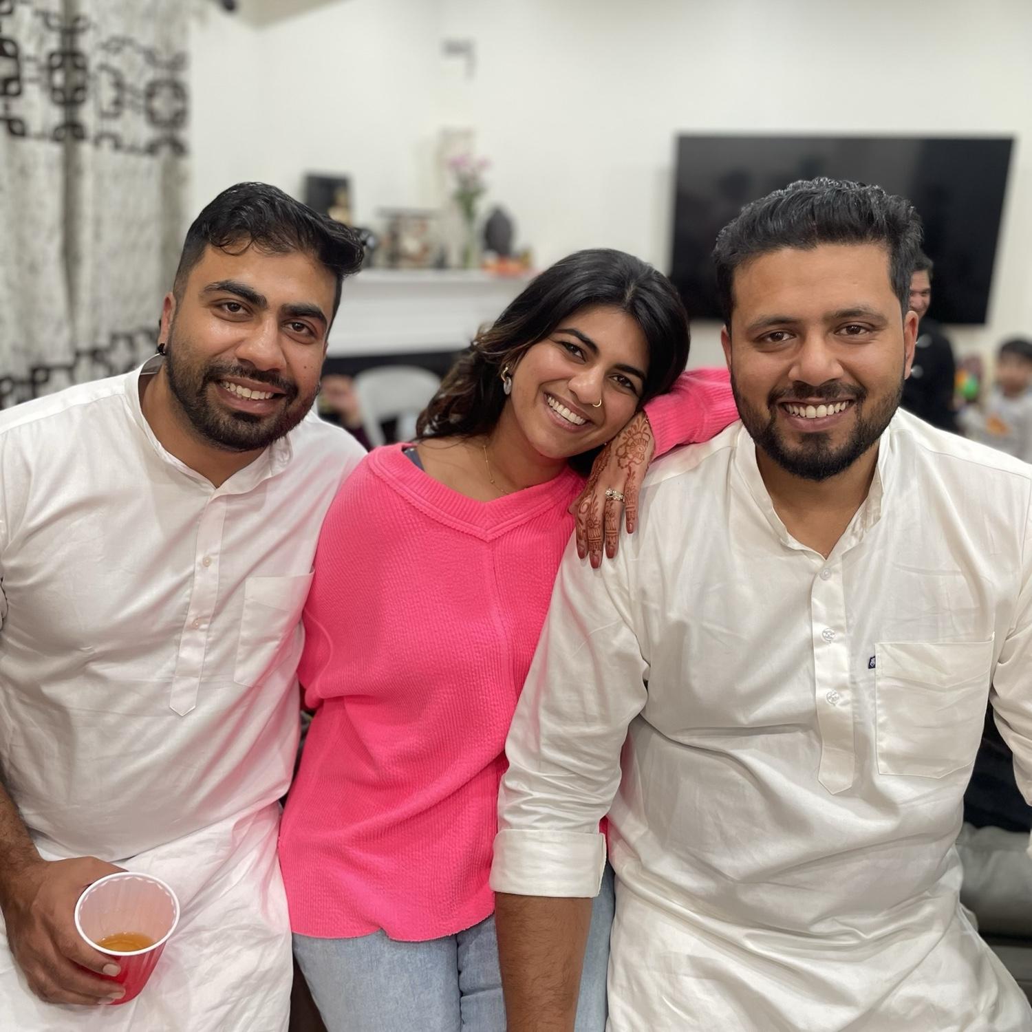 Aanchal, Piyush & the man that brought us together, forever thankful for you Ishu 💗