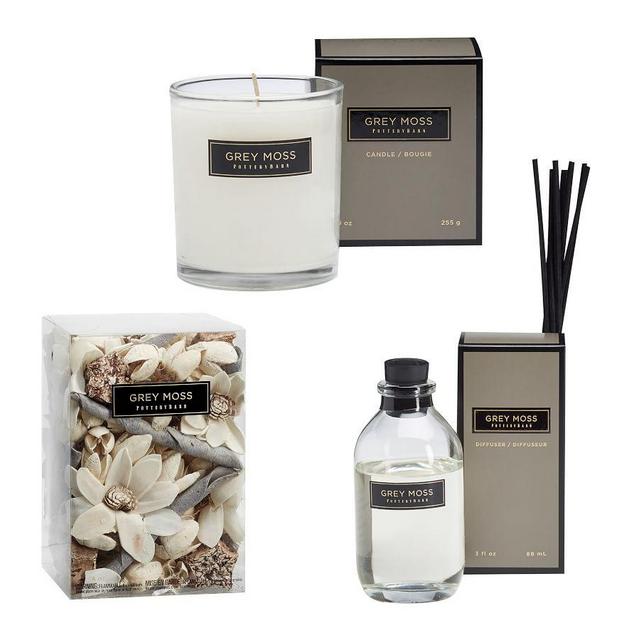 Signature Homescent Gift Bundle (Candle Pot, Potpourri, Mini Diffuser) - Gray Moss