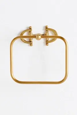 Equestrian Brass Towel Ring