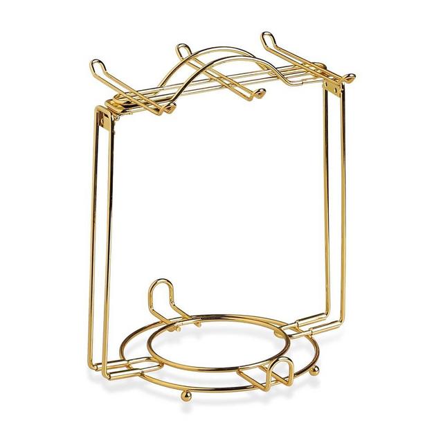 Sweejar Foldable Tea Cups Display Stand, Holds 6 Cups and 6 Saucers Stainless Steel Wire Rack Display Mug Holder Espresso Cups Holder