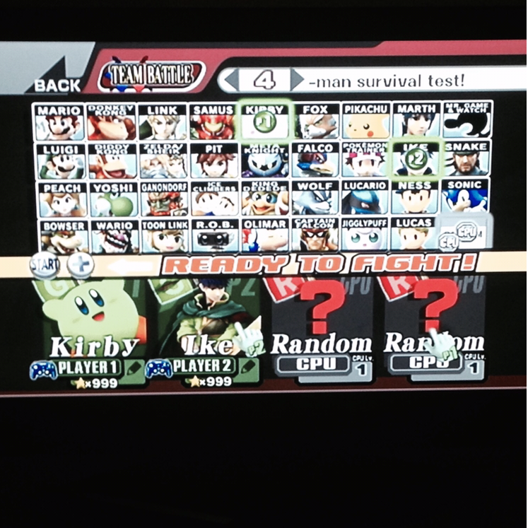 The time that we spent weeks playing Super Smash Bros and got to 999 wins 🙃 - November, 2014