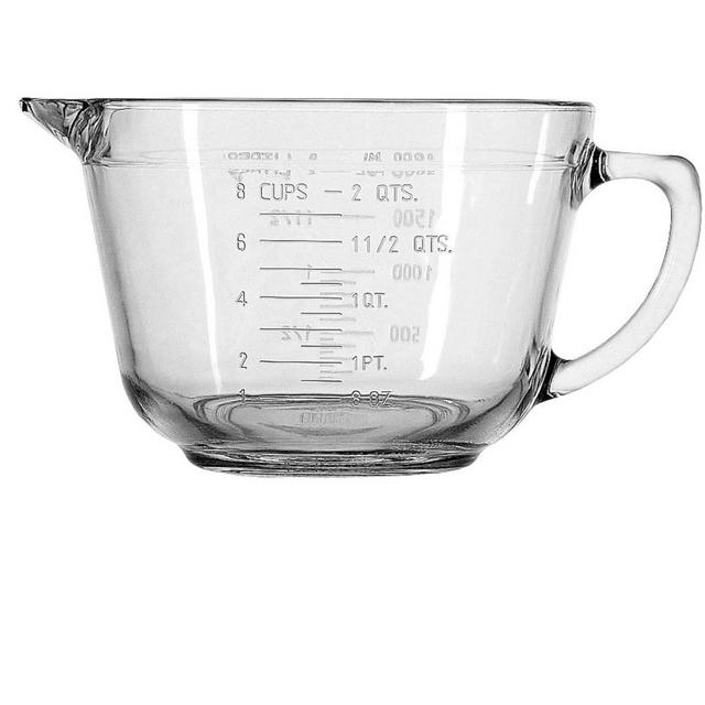 Anchor Hocking Batter Bowl, 2 Quart Glass Mixing Bowl