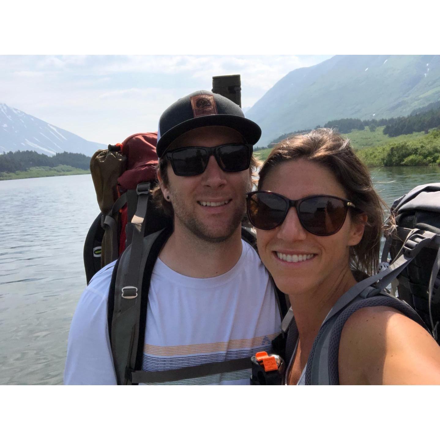 2019 was a warm summer but exceptionally smokey from a number of fires burning around the state, leaving the views like this for most of the season. Backpacking in the Kenai Peninsula.
