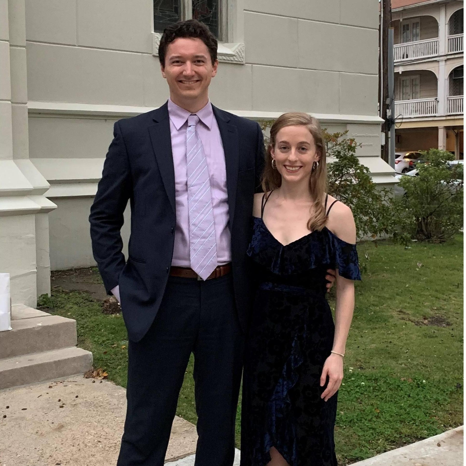 Dressed up for a friend's wedding