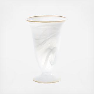 Alabaster White Footed Vase