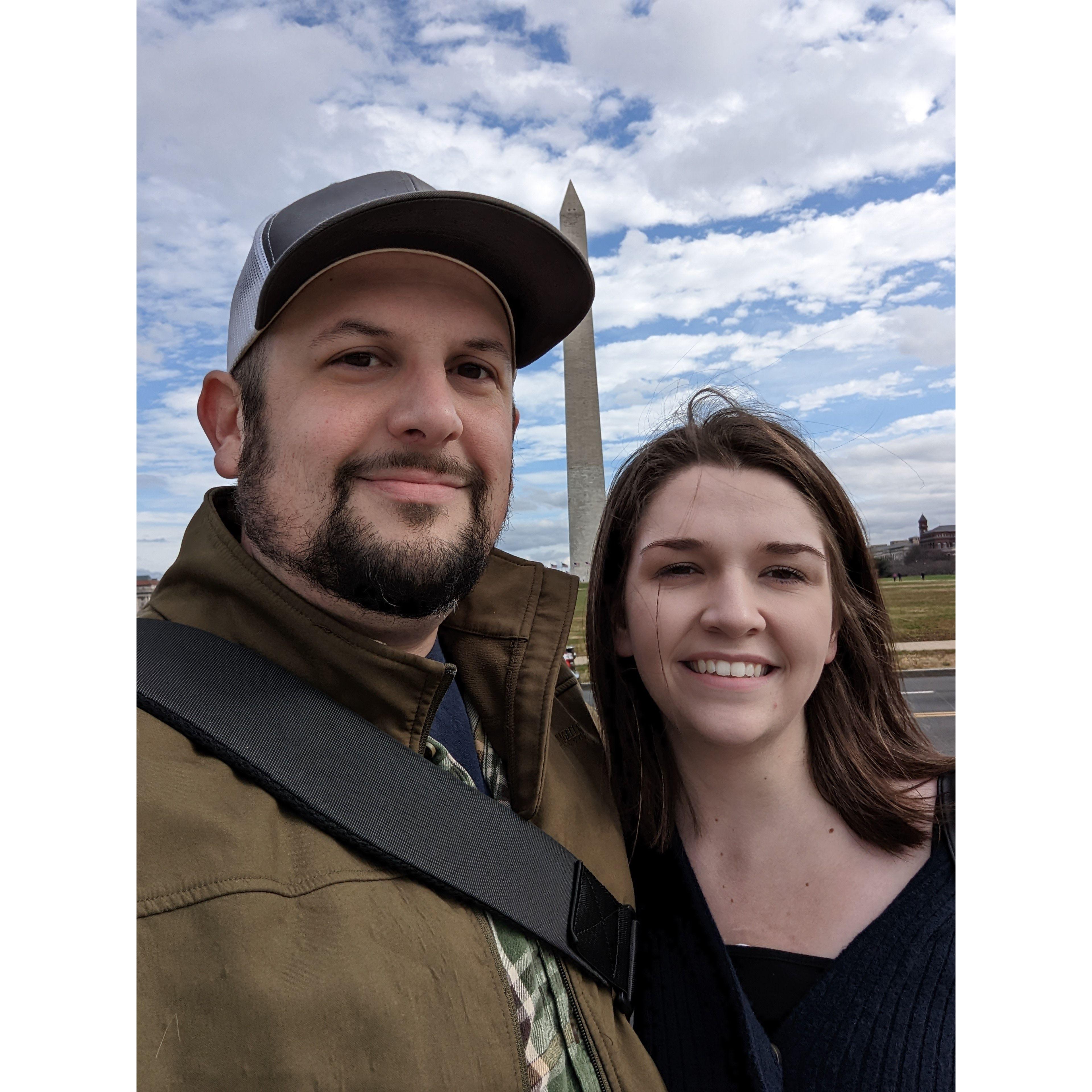 During our local lead and private tour of Washington D.C.  Perfect time of year because we basically had the sites to ourselves!