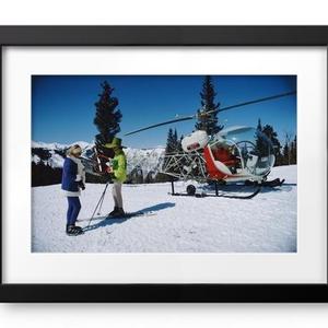 Slim Aarons Snowmass Village Print, White Frame, 16.5X12.5