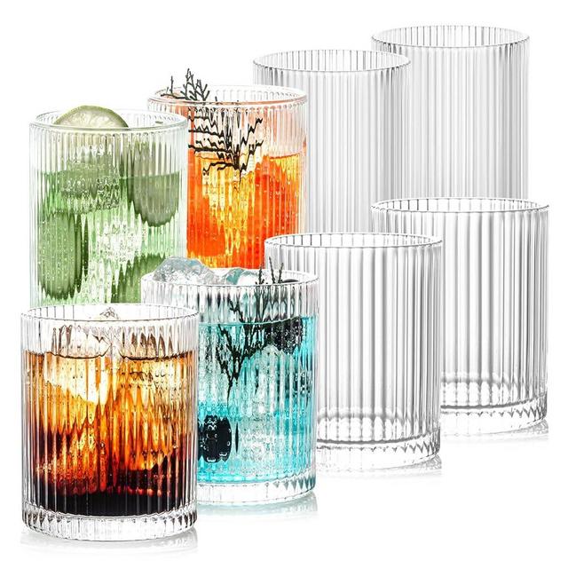 Sunidearly Set of 8 Drinking Glasses