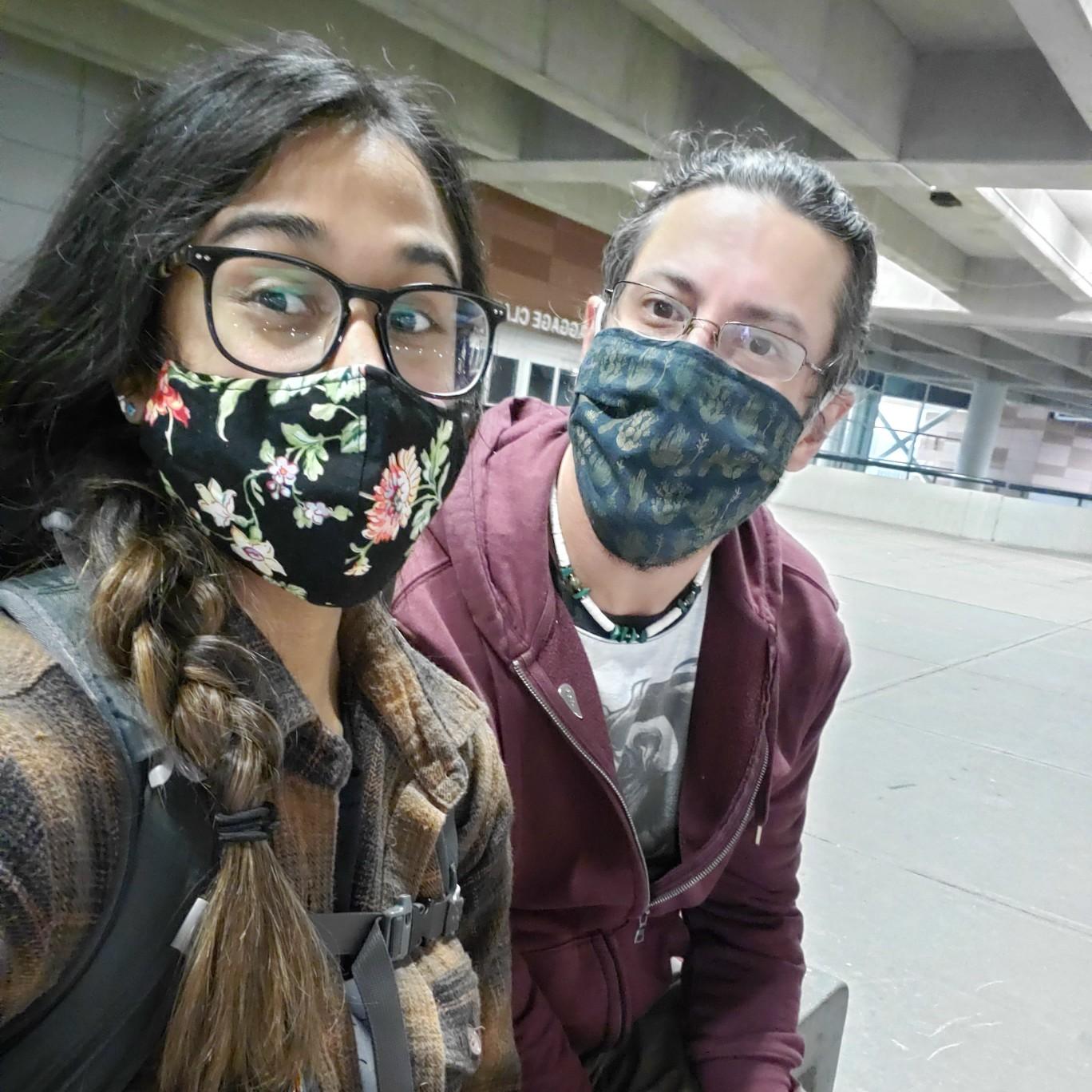 Where are we? I don't know, but we're wearing our masks and that's all that matters!