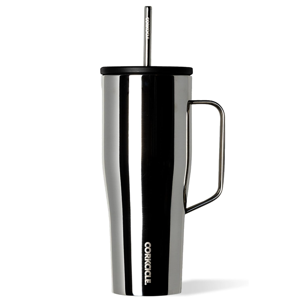 Corkcicle Cold Cup XL - Insulated Tumbler with Handle - Keeps Drinks Cold 12 Hours - Triple-Insulated - Spill-Proof Lid - Summer Drinkware Gift - Keeps Drinks Ice Cold - 30 oz - Tungsten