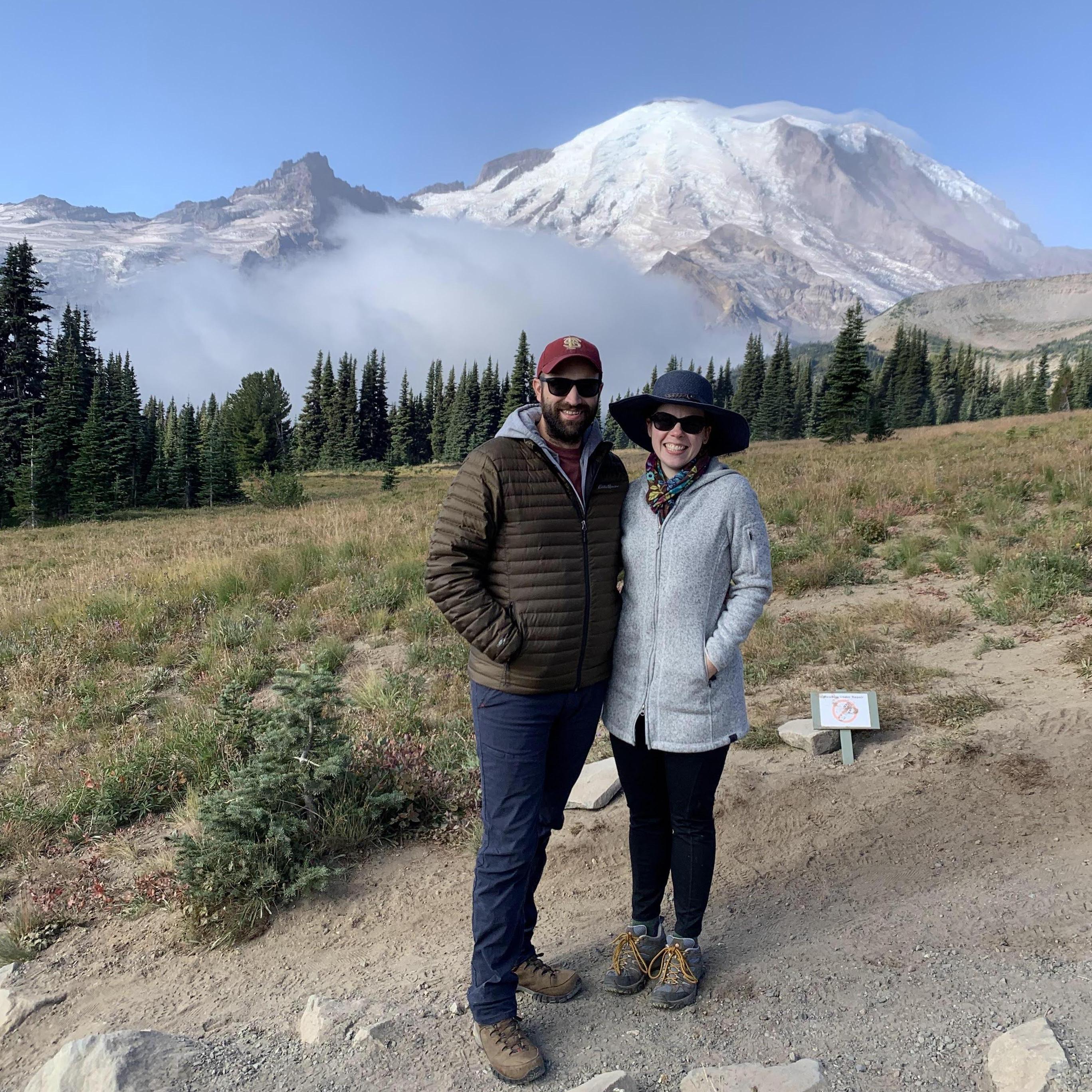 Visiting Mt. Rainier National Park in August 2021 for Rachael's birthday.