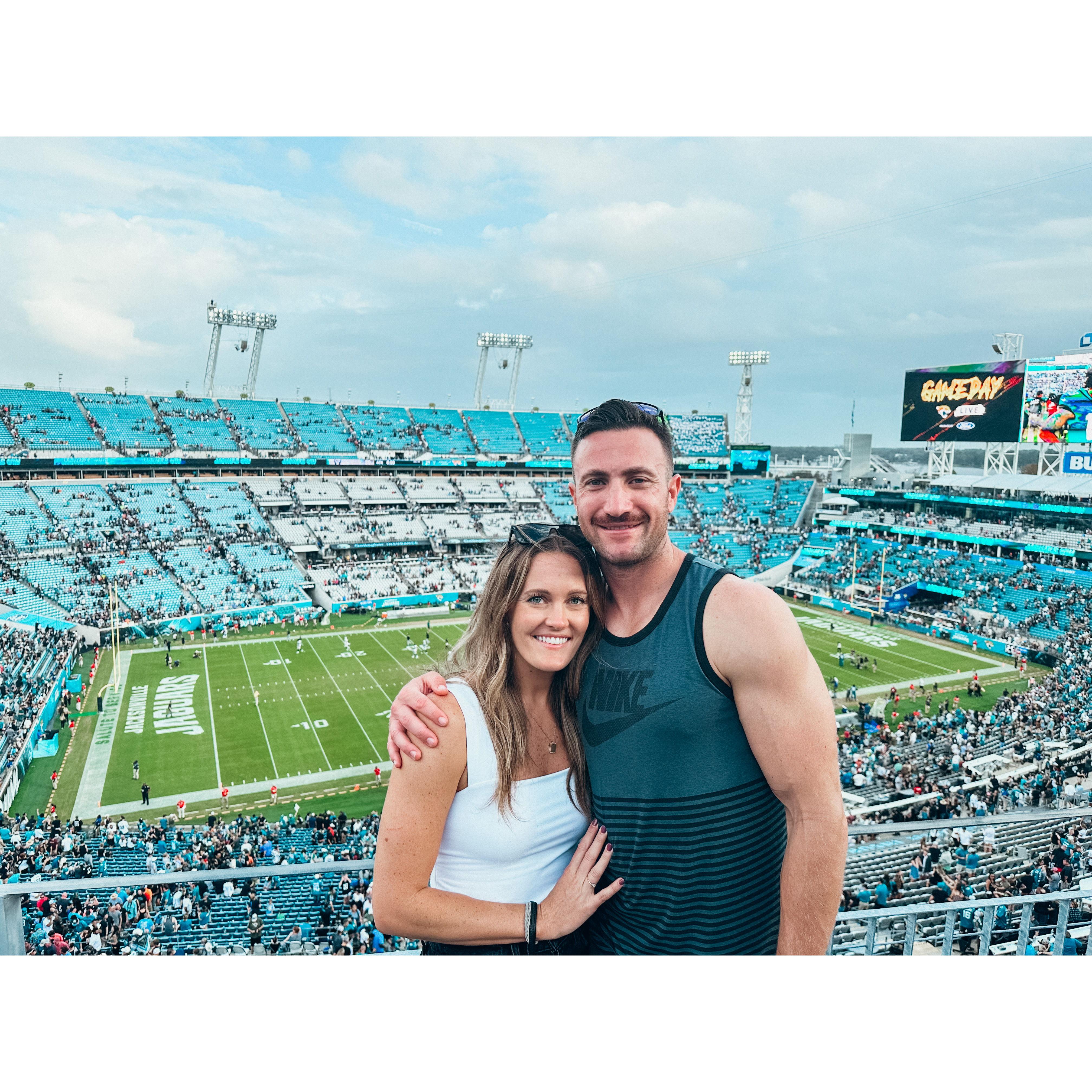 First pic together! Long live the mustache.