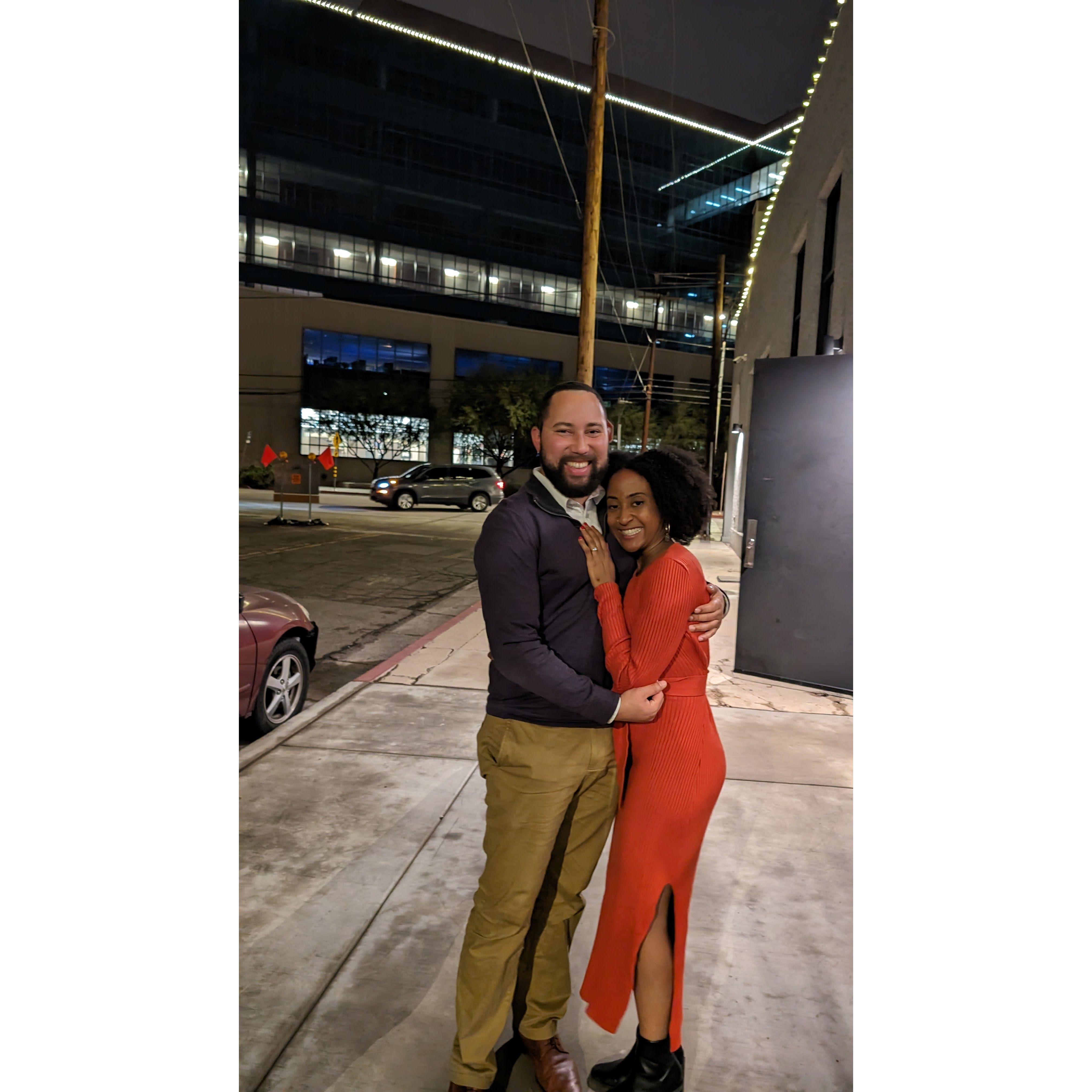 The night of our engagement