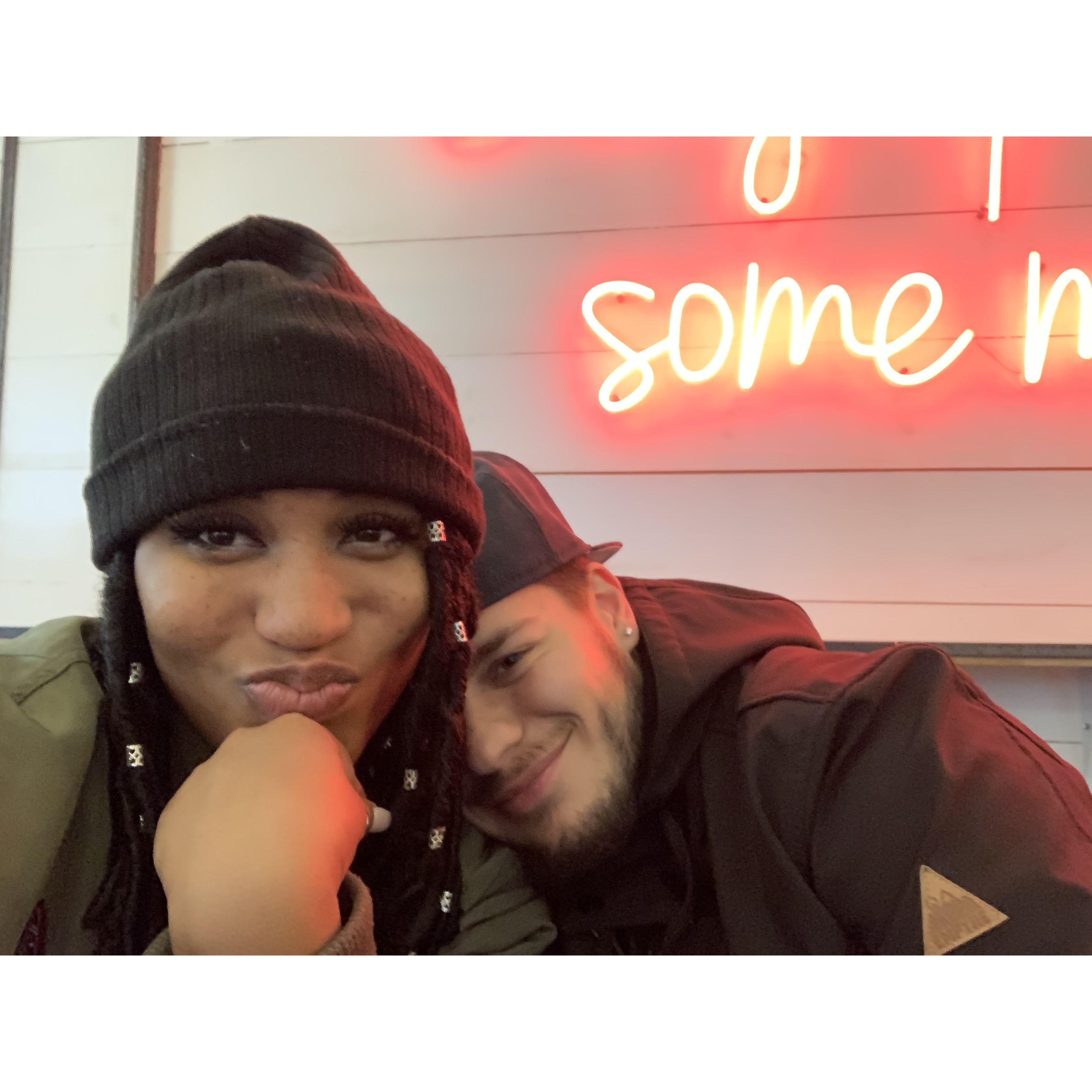 First time returning to our favorite night joint as a couple! The workers already called it though haha