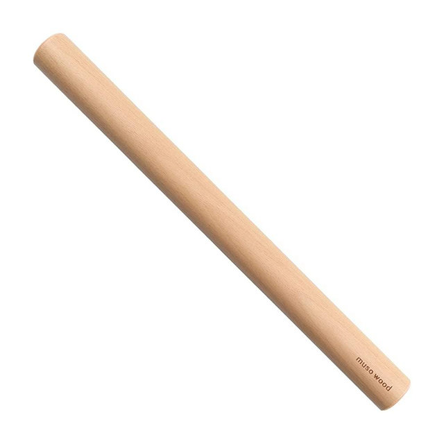 Muso Wood Rolling Pin for Baking Wooden Pizza Dough Roller(Dowel 15.75-Inch-by-1.38-Inch)