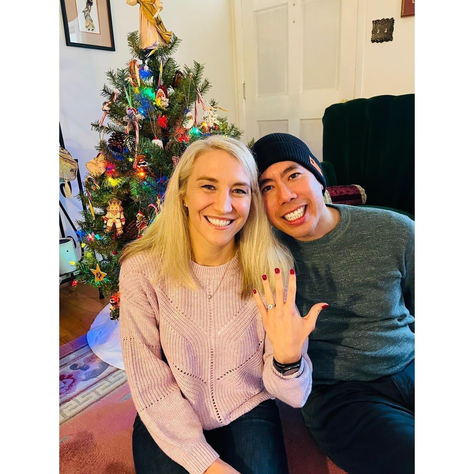 When we got engaged on Christmas day.