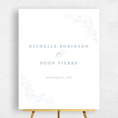 White Wedding Sign - Seraphine Portrait