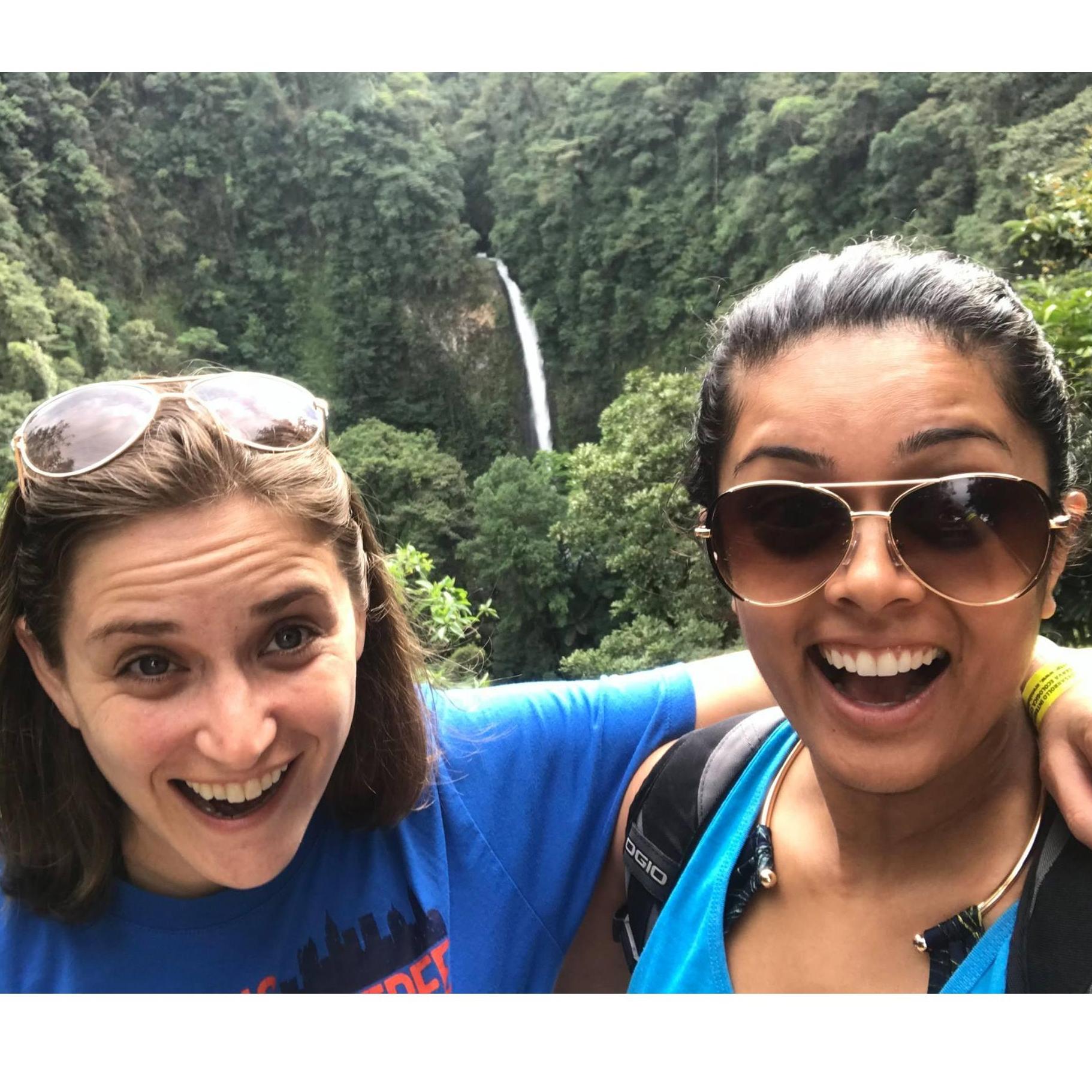 Exploring falls near La Fortuna, Costa Rica.