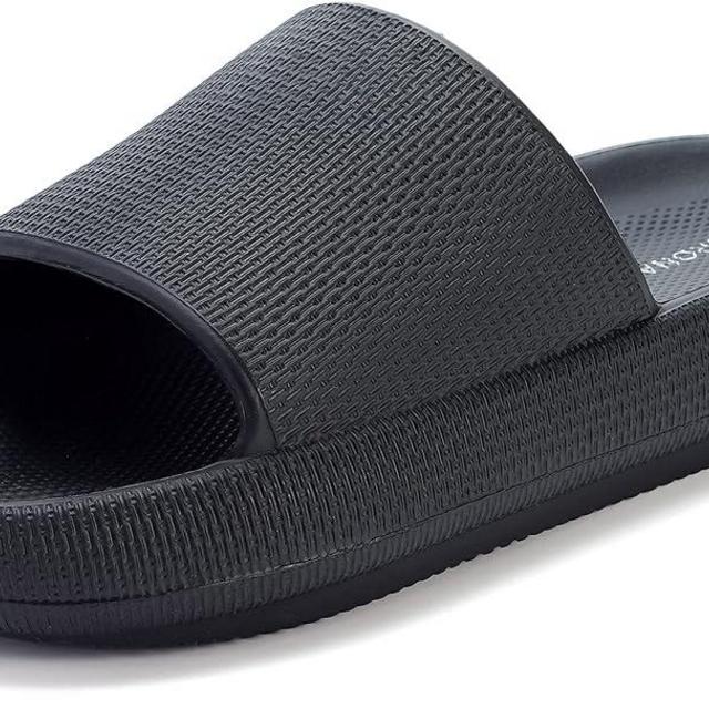 BRONAX Pillow Slippers for Women and Men | House Slides Shower Sandals | Cushioned Thick Sole