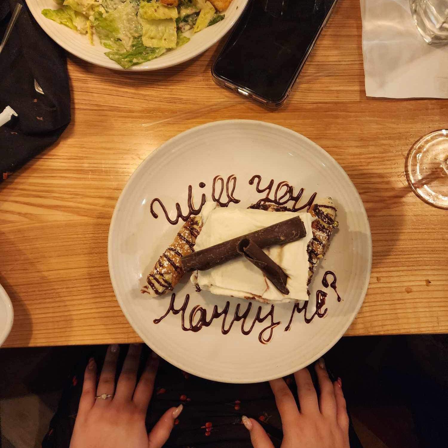 how he popped the question!!