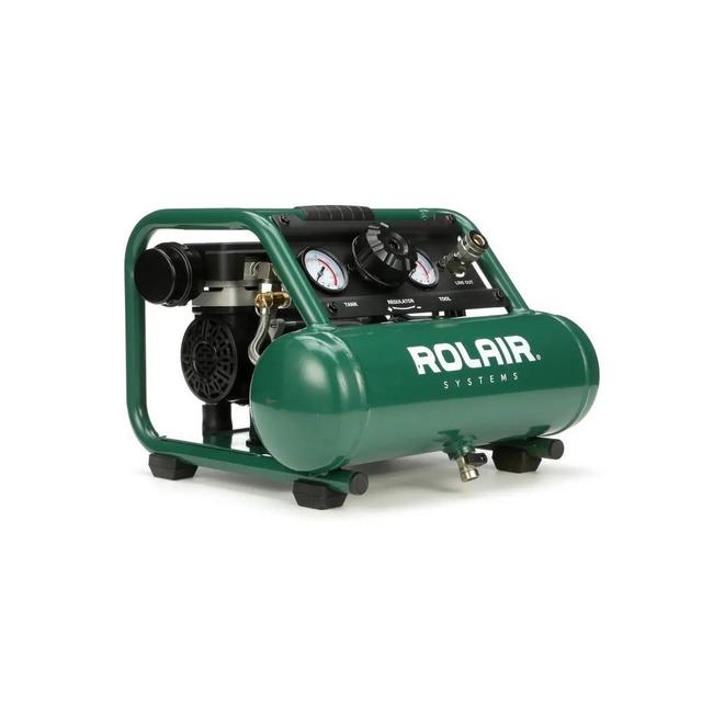 Rolair AB5PLUS 1 Gallon 0.5HP 90 PSI Quiet Portable Pump Electric Air Compressor