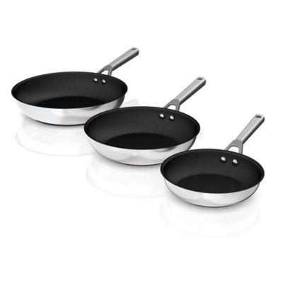 Ninja™ Foodi™ NeverStick™ Nonstick Stainless Steel 3-Piece Fry Pan Set
