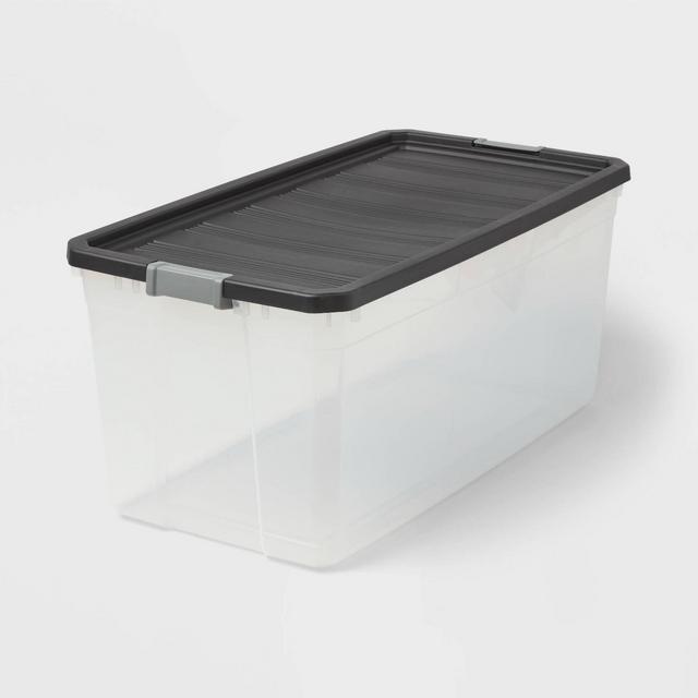 200qt Heavy Duty Latching Clear Storage Box - Brightroom™