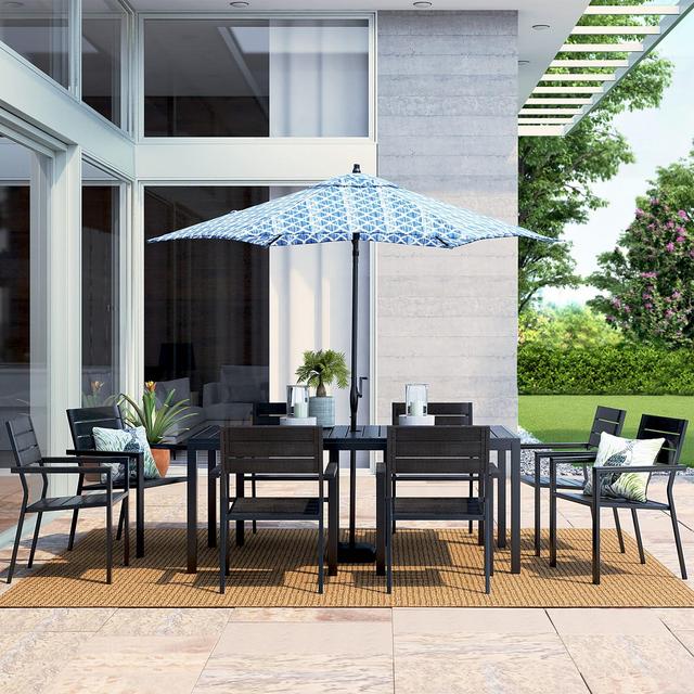 Bryant 9pc Rectangle Metal Patio Dining Set - Brown - Project 62™