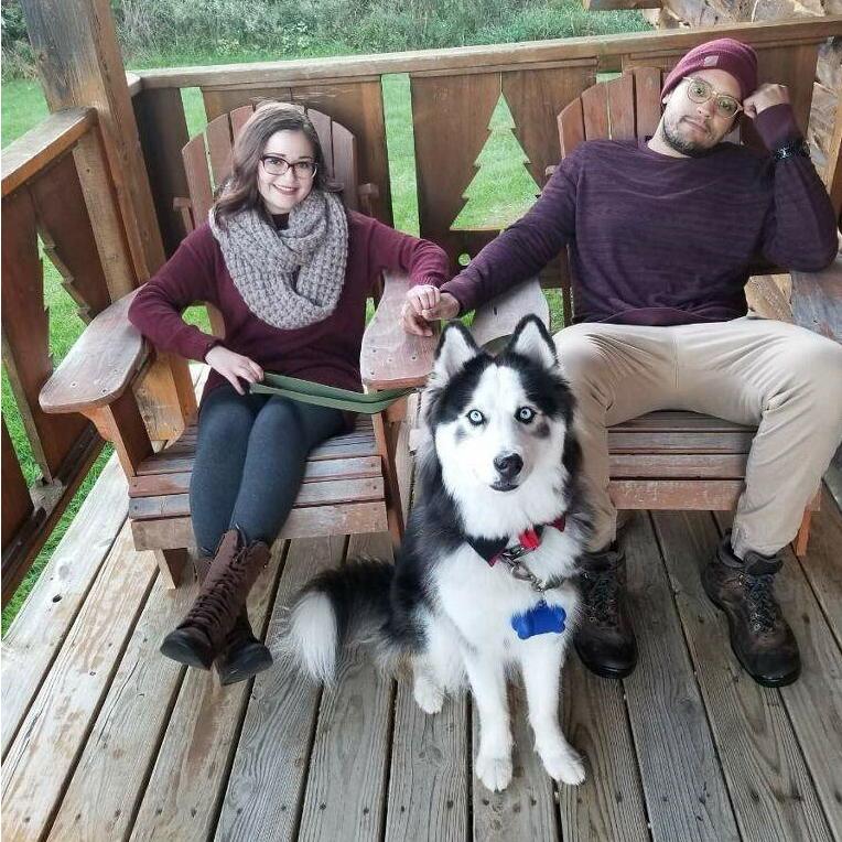 Timmy, Koopa & Mac on a cabin hiking trip.