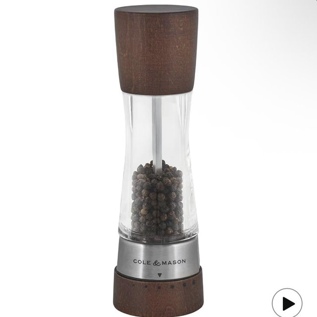 Cole & Mason Derwent Pepper Mill - Refillable Pepper Grinder with Gourmet Precision Mechanisms - Kitchen Accessories for Cooking - Black Peppercorn Grinder for Seasoning - Pepper Mill, Forest Wood