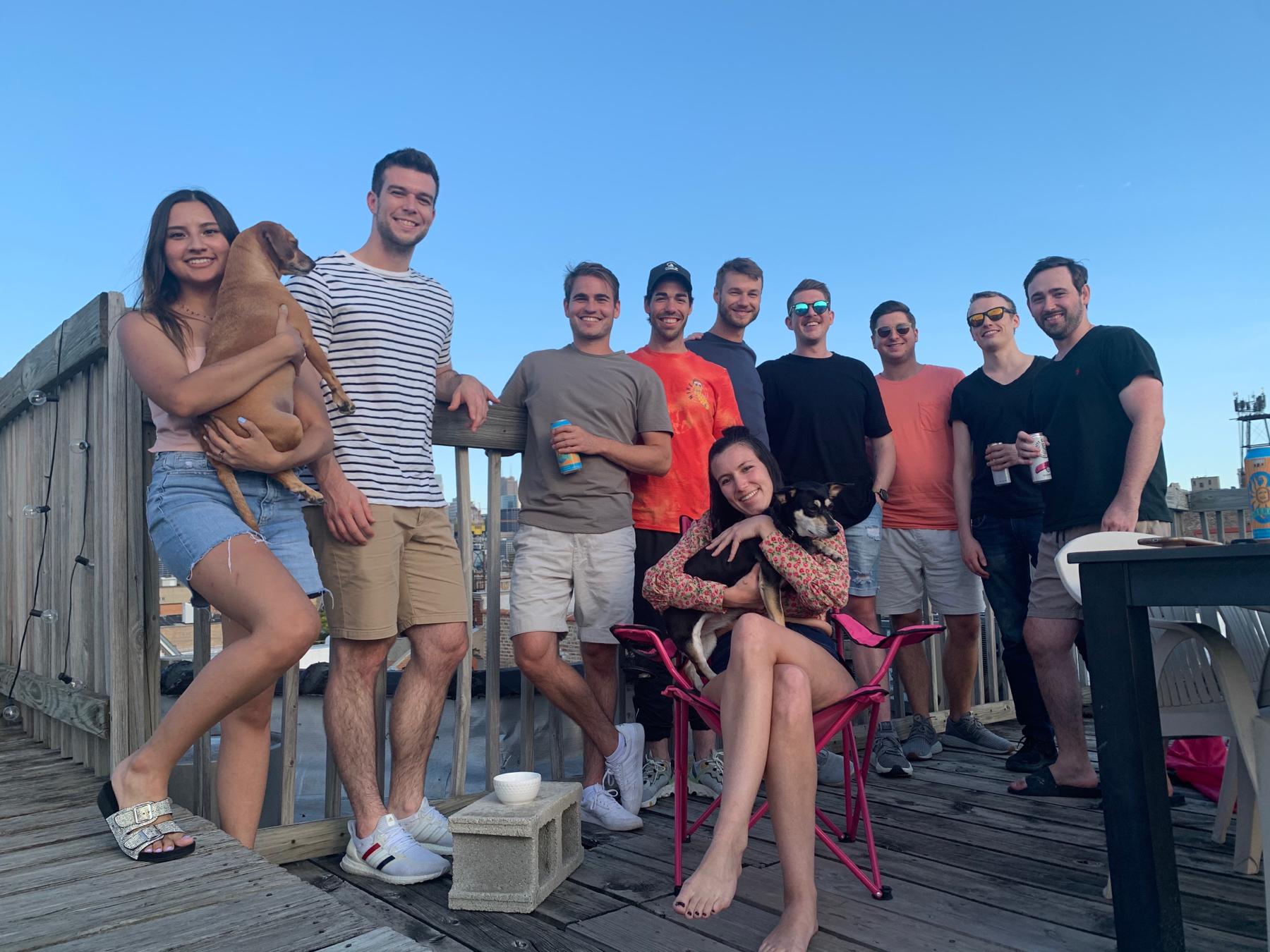 One of our last roof hangs, at 1407 Erie!