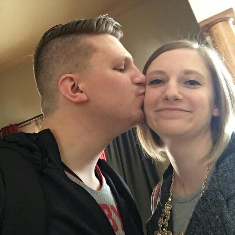 On the way to our first Bucks game together!