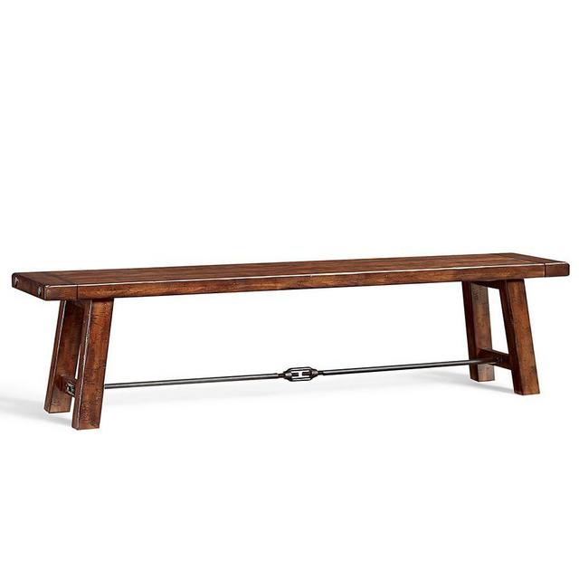Benchwright Dining Bench, Rustic Mahogany, 74"L x 16"W