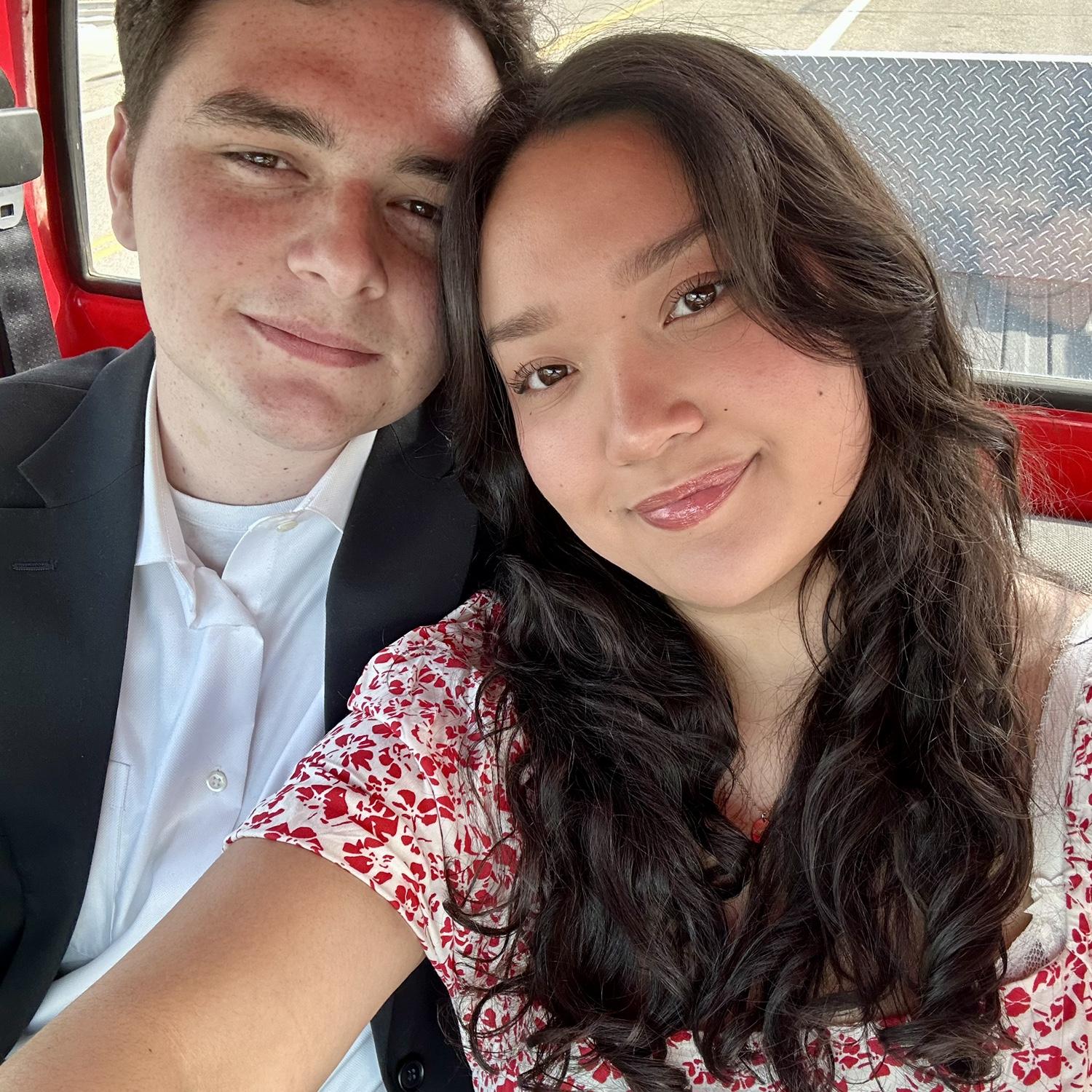 Fancy dinner after the proposal!! 🤍