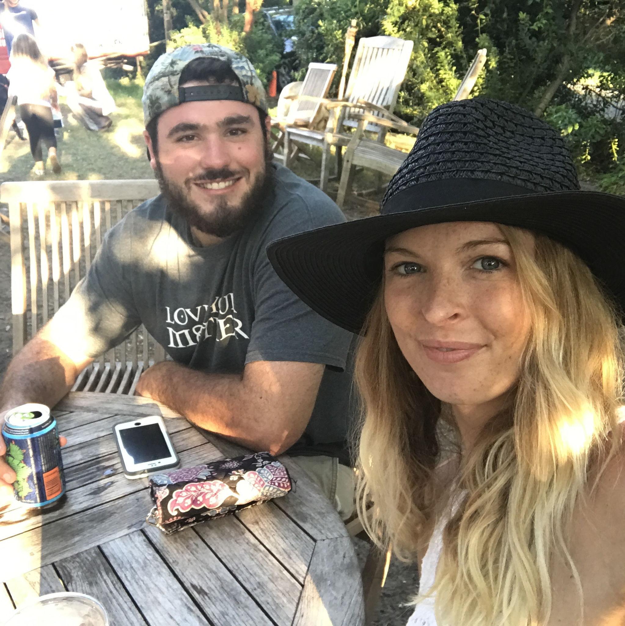 2017: Libby and Joe moved in together and continued traveling. This photo was taken in Duck, North Carolina.